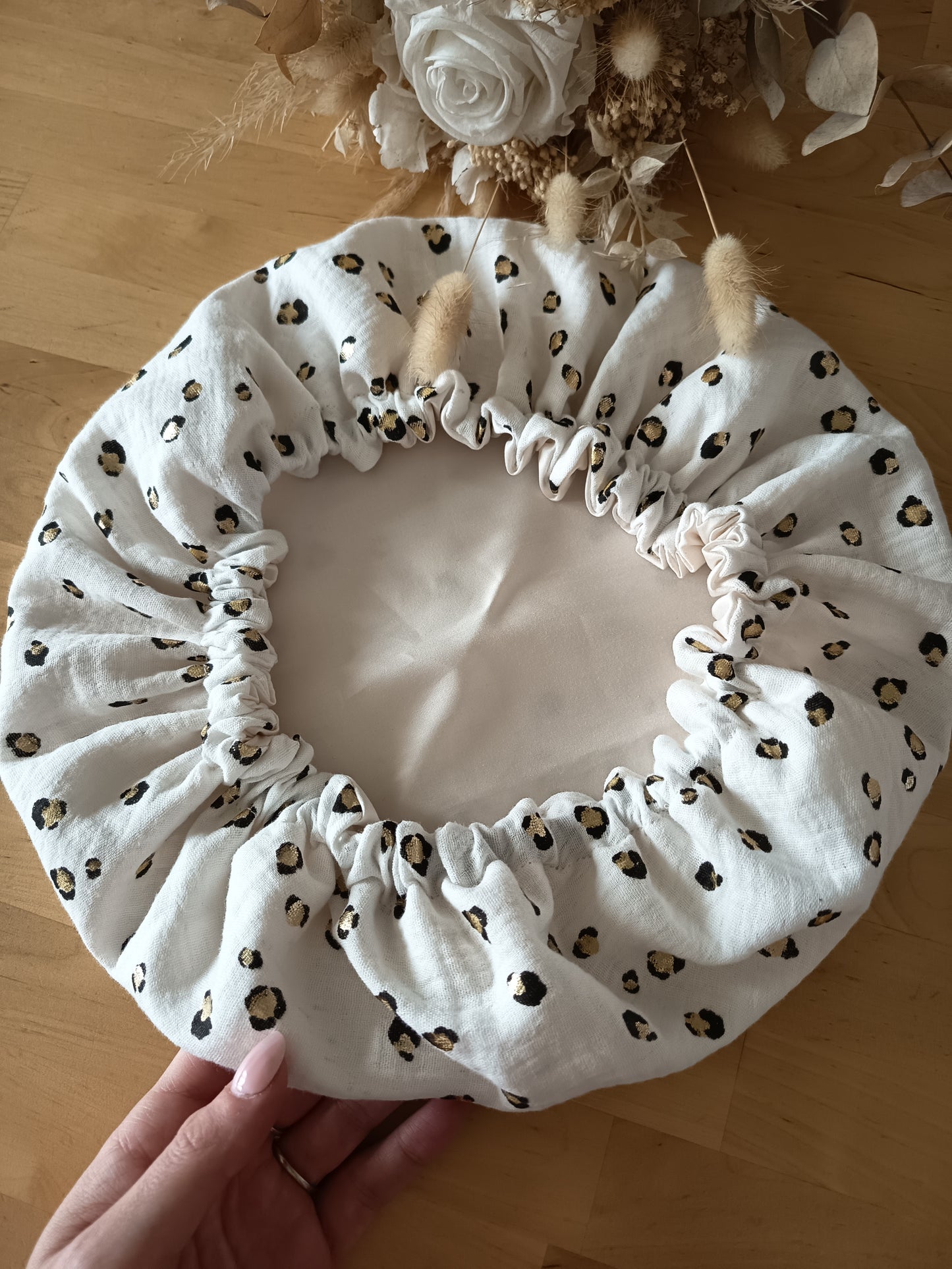 Bonnet de soin satin léopard
